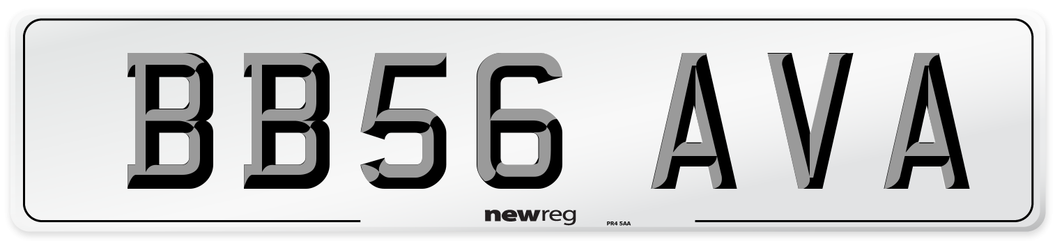 BB56 AVA Number Plate from New Reg